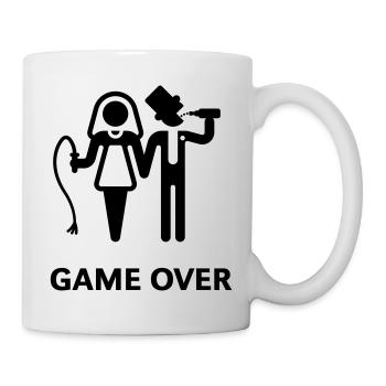 Game Over (Peitsche und Bier / JGA) - Tasse - Weiß - Rechts