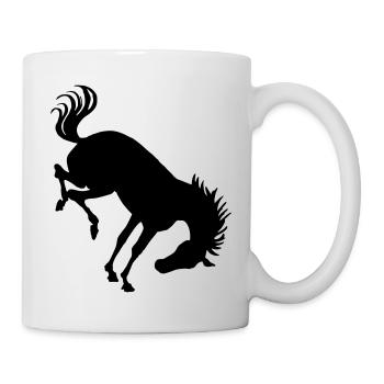 Cheval ruant - Mug blanc - blanc - Droite