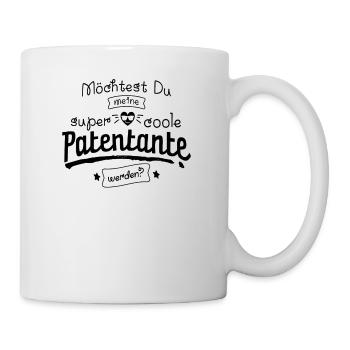 Möchtest Du meine super coole Patentante werden? - Tasse - Weiß - Rechts