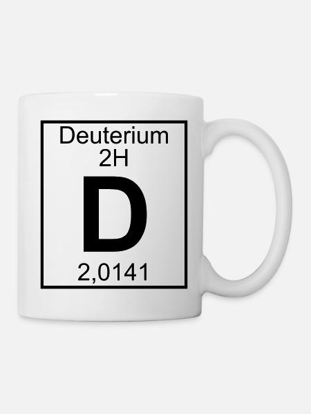 D (Deuterium) - Element 2H - pfll - Mug - white