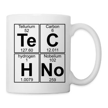 Te-C-H-No (techno) - Mug - white - Right