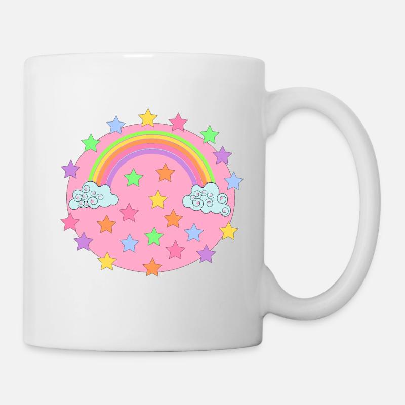 Kawaii Regenbogen - Tasse - Weiß