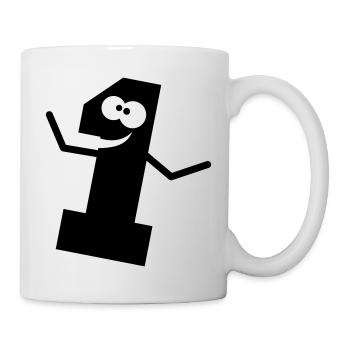 Funny comic 1 one - Mug - white - Right