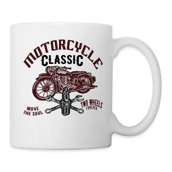 Motorcycle Mechanic Bike Classic, Shirt Oldtimer - Mug - white - Right