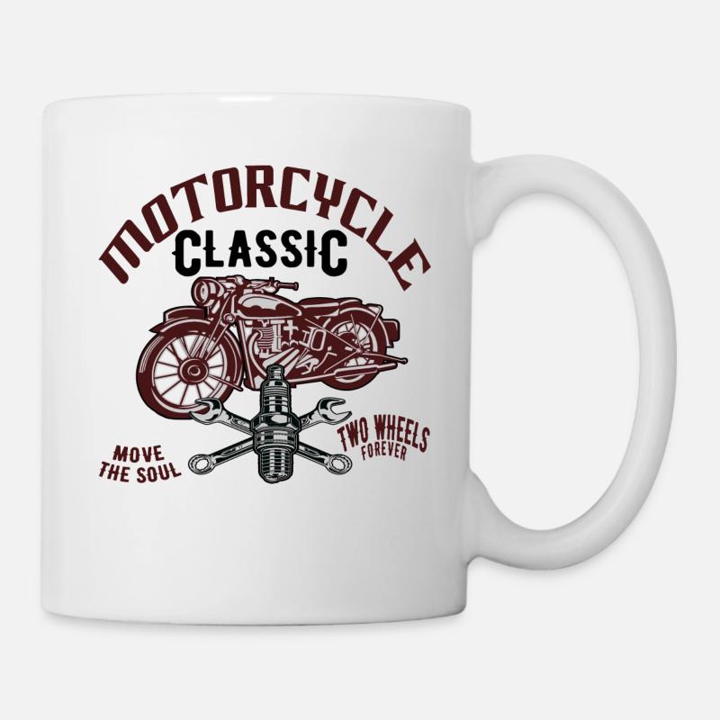 Motorrad Mechaniker Bike Classic,Shirt Oldtimer - Tasse - Weiß