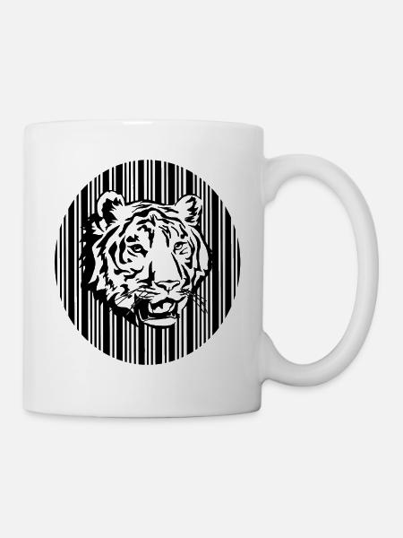 Tiger, Streifen - Tasse - Weiß