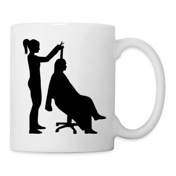Friseur - Tasse - Weiß - Rechts