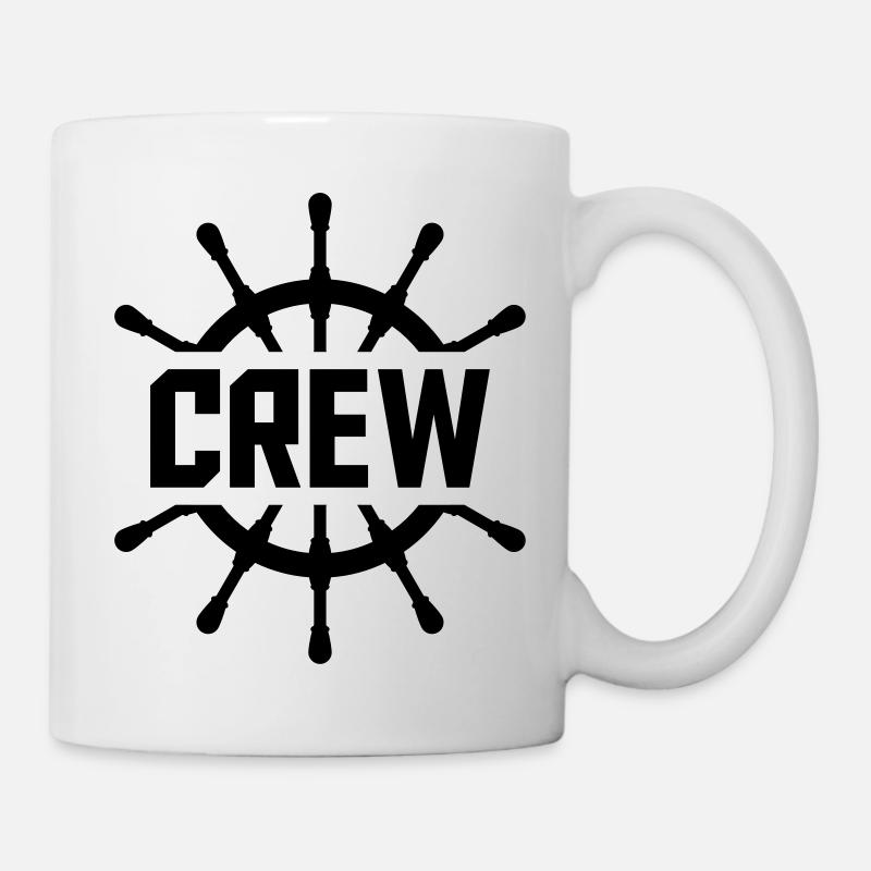Crew Steuerrad Logo - Tasse - Weiß
