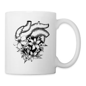 A heart for flowers - Mug - white - Right