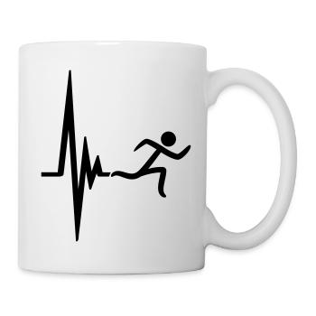 Heartbeat pulse frequency icon race - Mug - white - Right