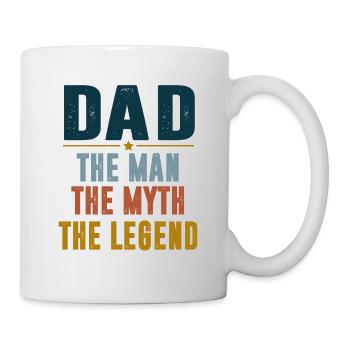 Papa Der Mann Der Mythos Die Legende - Tasse - Weiß - Rechts