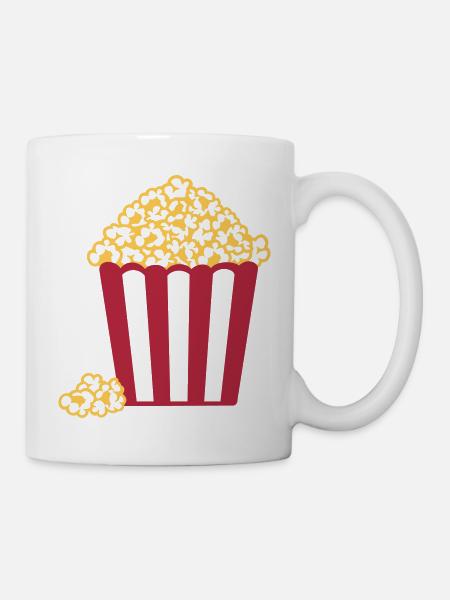 Popcorn - Tasse - Weiß