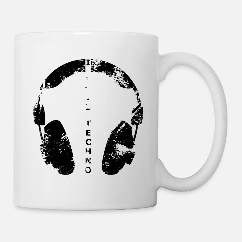 T Shirt DJ - J'aime la Techno - J'aime la Techno - Mug blanc - blanc