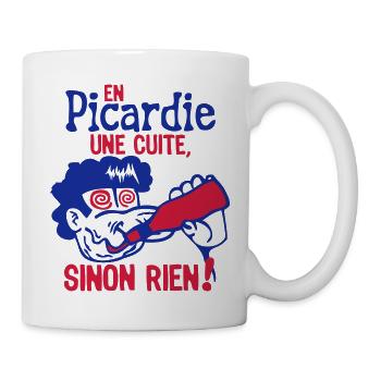 picardie cuite sinon rien alcool region france ape - Mug blanc - blanc - Droite