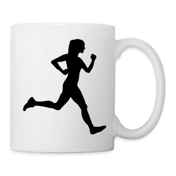 woman running - Mug blanc - blanc - Droite