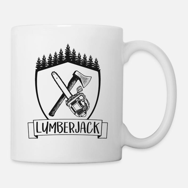 Cadeau de tronçonneuse Lumberjack - Mug blanc - blanc