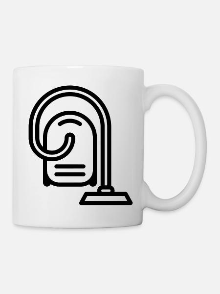 Staubsauger - Tasse - Weiß