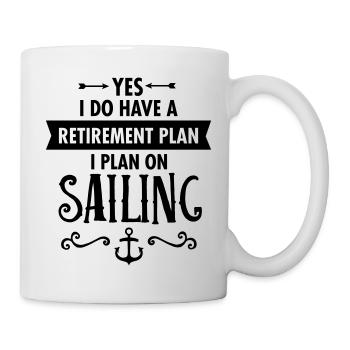 Retirement - Sailing - Mug blanc - blanc - Droite