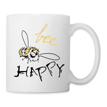 bee happy - Mug - white - Right