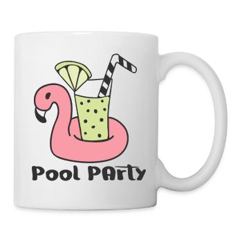Pool Party und Getränke für Mädchen - Tasse - Weiß - Rechts