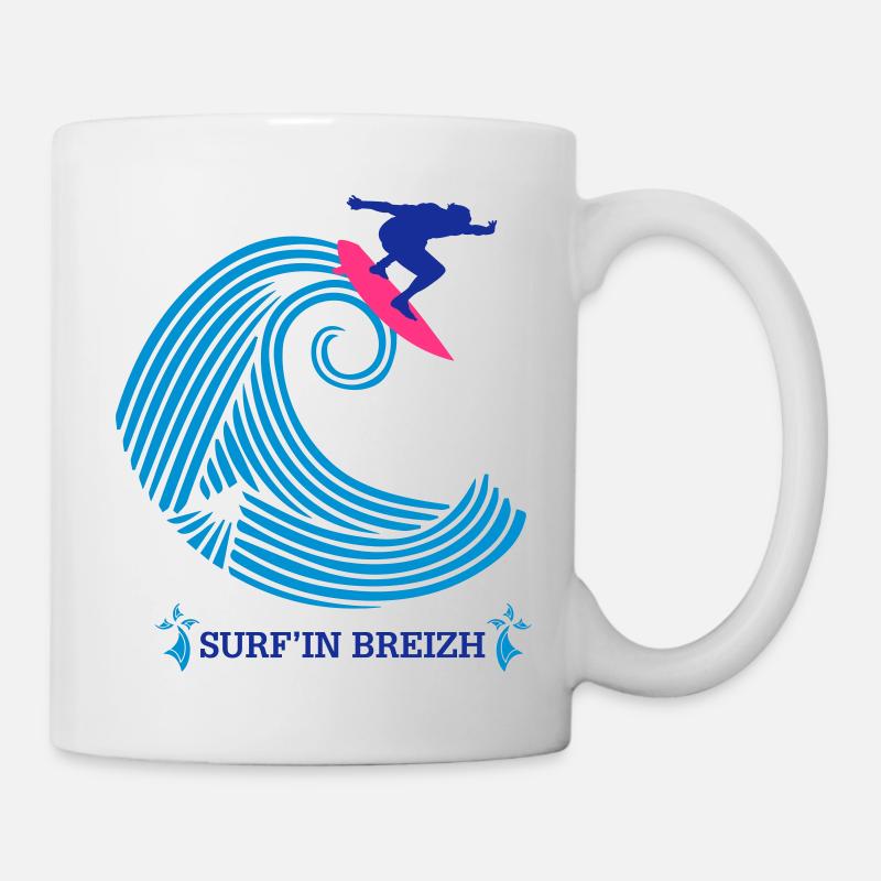 SURF IN BREIZH - BRETAGNE - SURF - Mug blanc - blanc