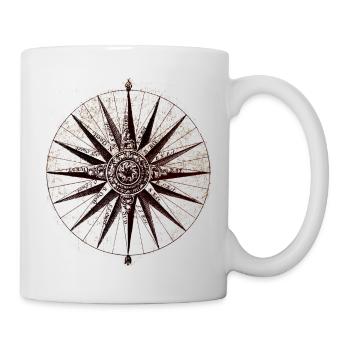 Boussole vintage - Mug blanc - blanc - Droite