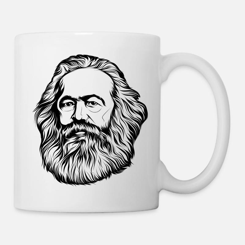 Karl Marx (noir) - Mug blanc - blanc