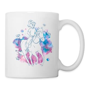 Bibi auf Sabrina Line Art Schmetterlinge - Tasse - Weiß - Rechts