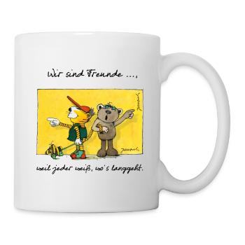 Janosch We Are Friends Because All Know - Mug - white - Right