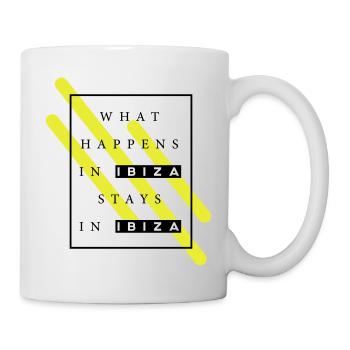 WHAT HAPPENS IN IBIZA STAYS IN IBIZA - Mug - white - Right