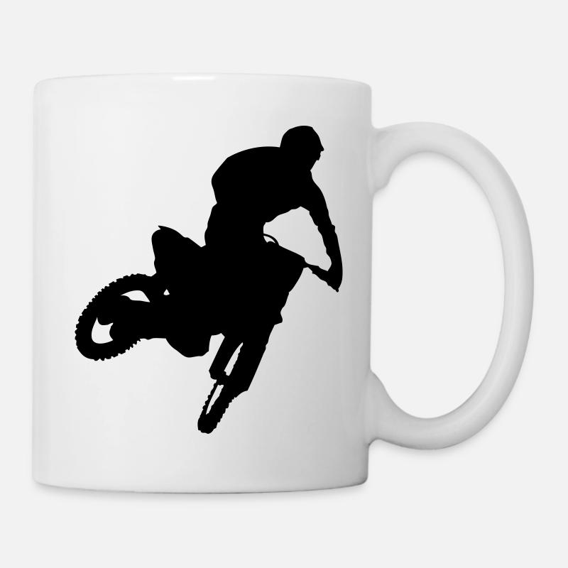 Moto Cross - Tasse - Weiß