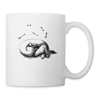 Hund Kunstwerk - Tasse - Weiß - Rechts