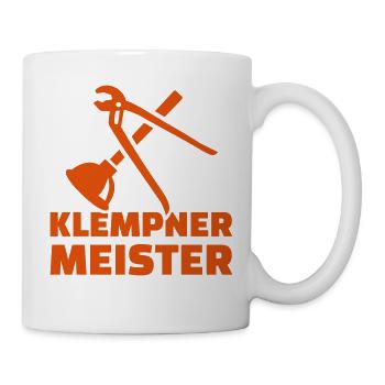 Klempner - Tasse - Weiß - Rechts