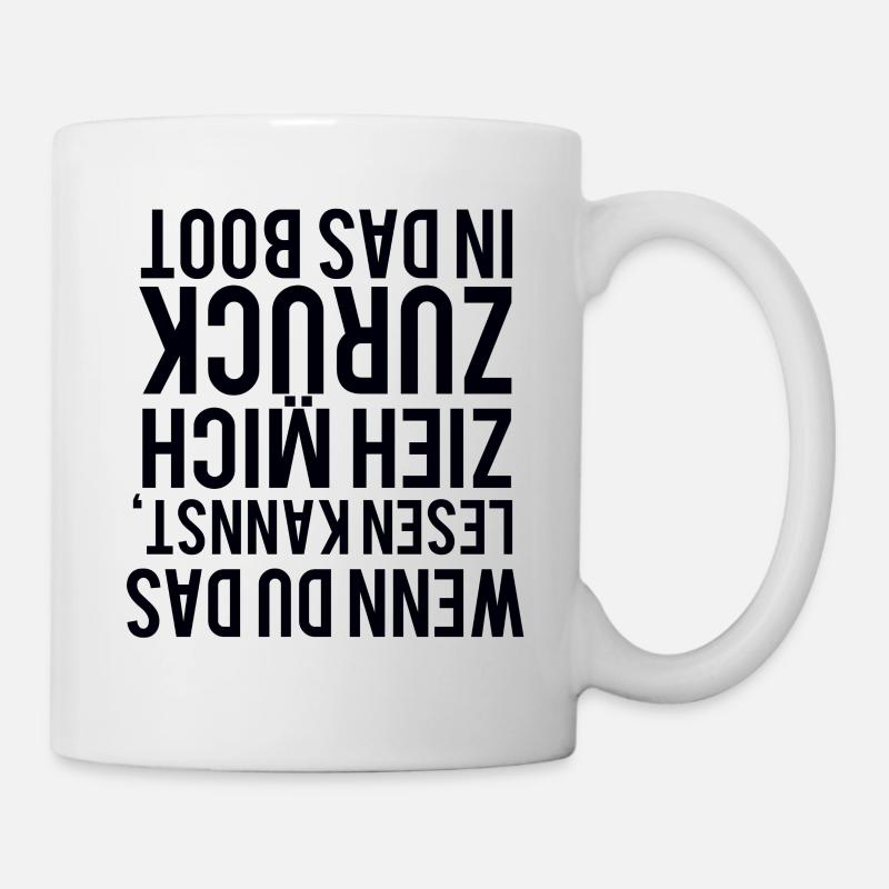 Boot Kentern Lustig - Tasse - Weiß