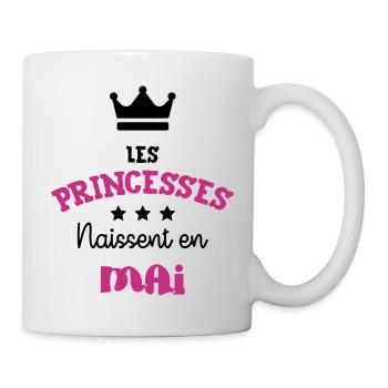 Princesse Anniversaire Bébé Naissance Mai - Mug - white - Right