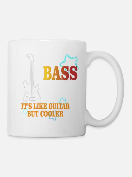 Bass - BASS it's like guitar but cooler - Mug - white