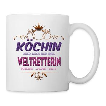 Köchin Weltretterin - Tasse - Weiß - Rechts