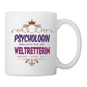 Psychologin Weltretterin - Tasse - Weiß - Rechts