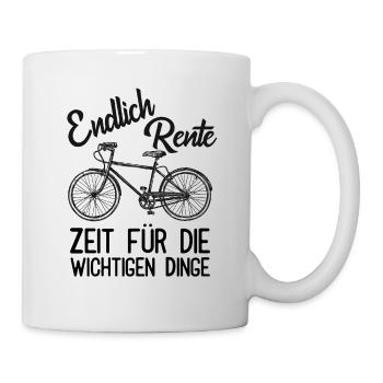 Rente Opa Fahrrad Geschenk - Tasse - Weiß - Rechts