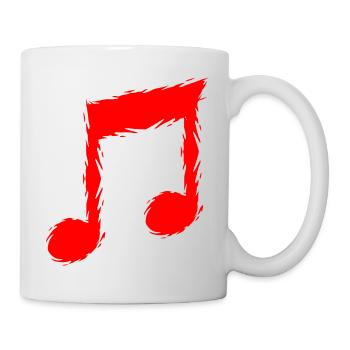 Note de musique - Mug blanc - blanc - Droite