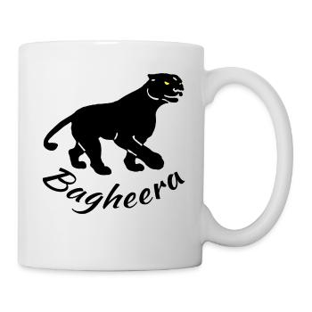 Schwarzes Panther-T-Shirt Bagheera - Tasse - Weiß - Rechts