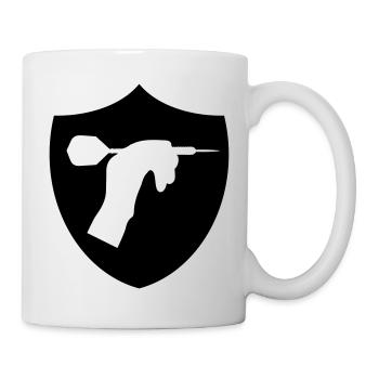 darts hand design - Tasse - Weiß - Rechts