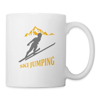 Skispringer - Tasse - Weiß - Rechts