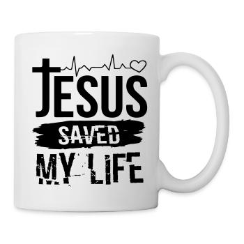 Jesus Saved My Life - Mug blanc - blanc - Droite