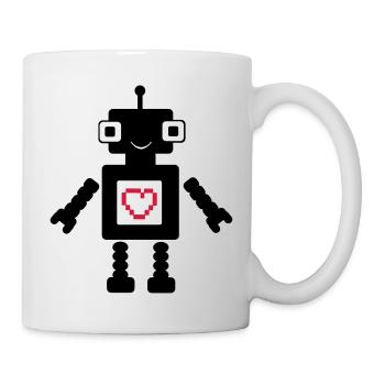 roboter_love_02 - Mug blanc - blanc - Droite