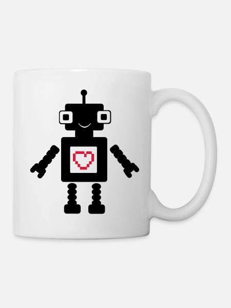 roboter_love_02 - Mug blanc - blanc