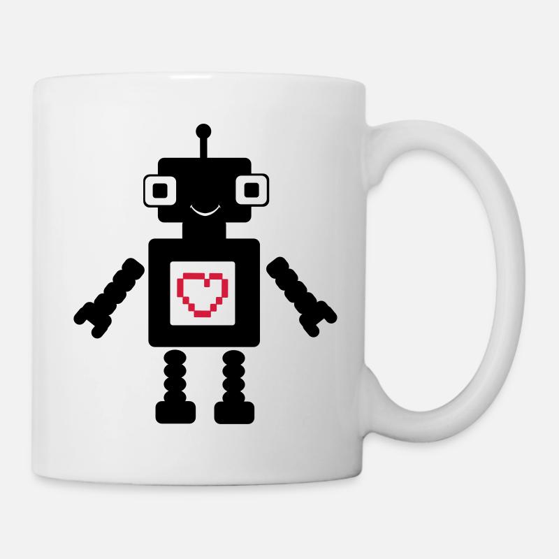 roboter_love_02 - Mug blanc - blanc