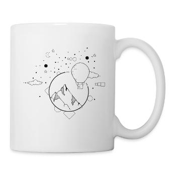 Berglandschaft minimalistisch - Tasse - Weiß - Rechts
