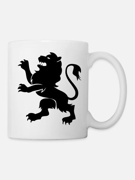 wappen_loewe - Tasse - Weiß