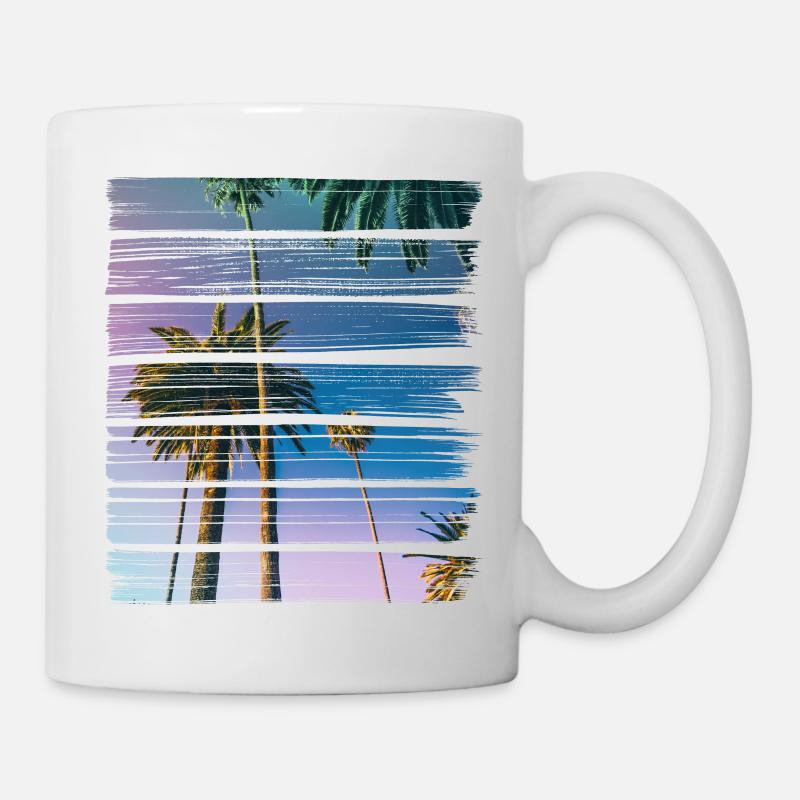 Palmen - Tasse - Weiß